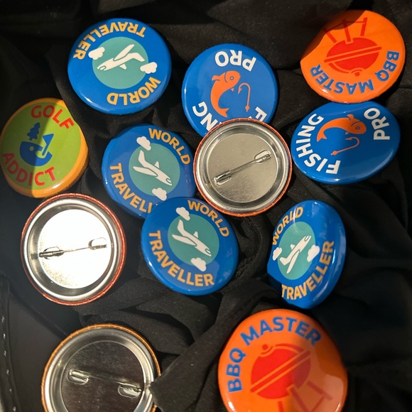 Colorful Button Pin - Picture 3 of 3